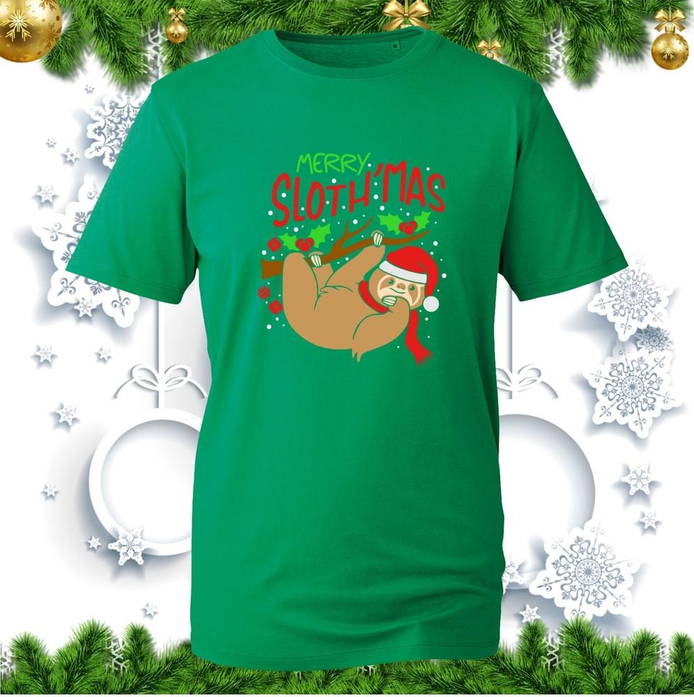 Merry Slothmas Tshirt Christmas Sloth Xmas Funny Sloth Lover Christmas Festive S