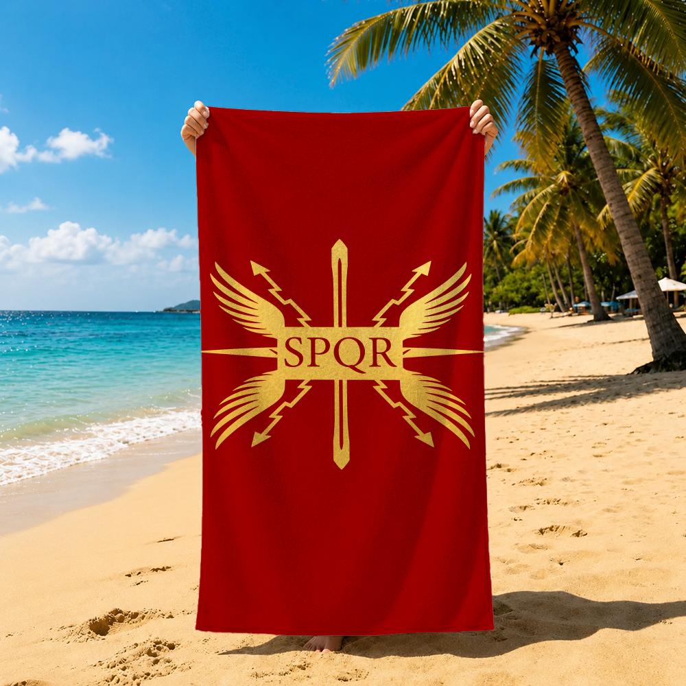 Gold Imperial Eagle Rome Towel Towel Soft Pool Gift For Travel Gym Shower Cool Camping Quick Dry Sports Large Beach Towel