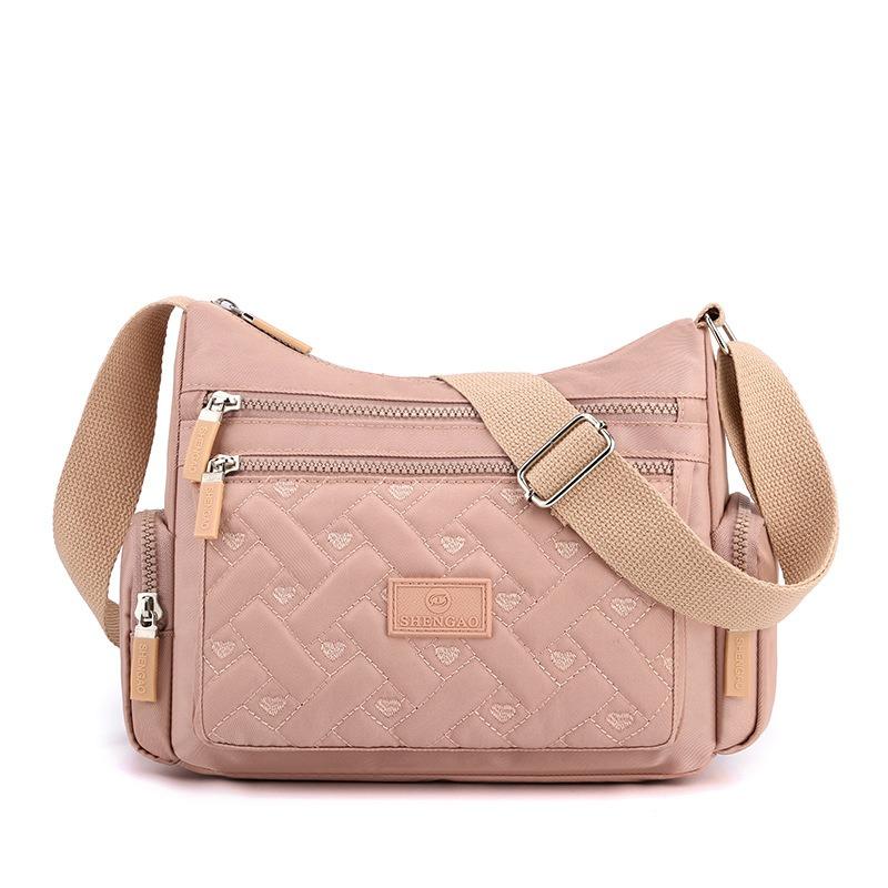 Autumn Large Bag Multi-Compartment Women Shoulder Bag Creative Diamond Stitching Crossbody Bag Large Capacity Nylon Fabric Women Bag