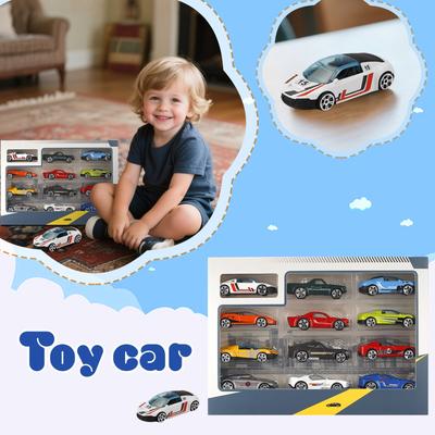 Alloy Car 12pcs, 1:64 Small Car Model, The Best Gift For Children, Simulation Toy Car 6pc, Collectible Ornaments