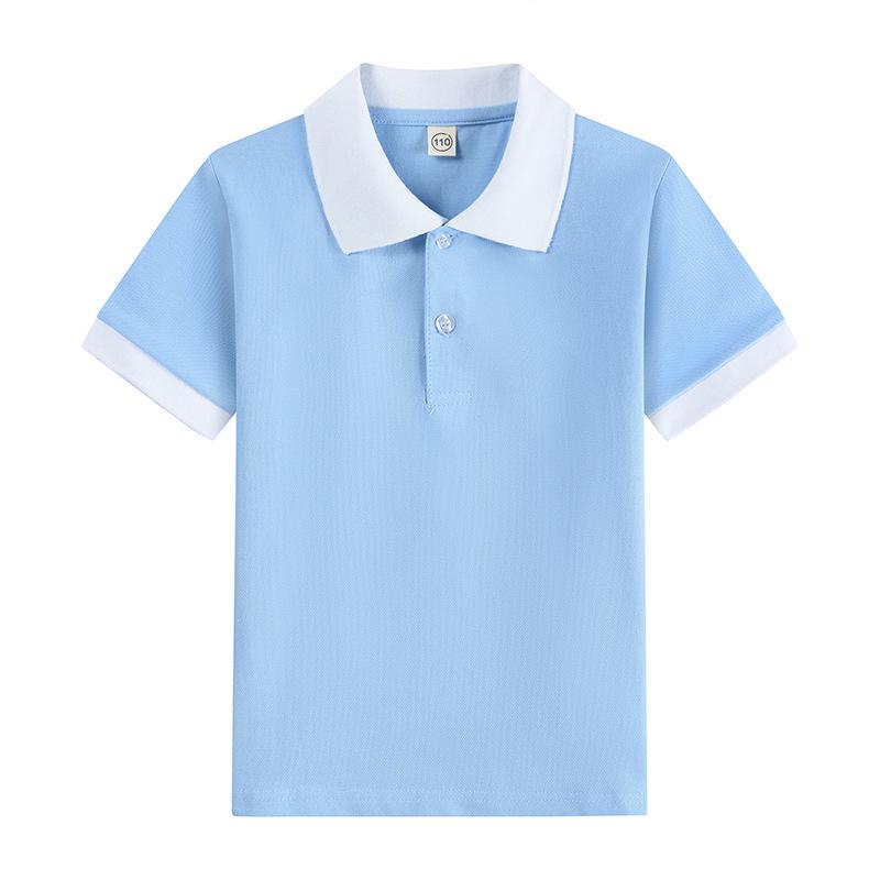 Polo Bianca da Bambino - Manica Corta, Stile Uniforme Scolastico, Leggera per Estate e Primavera.
