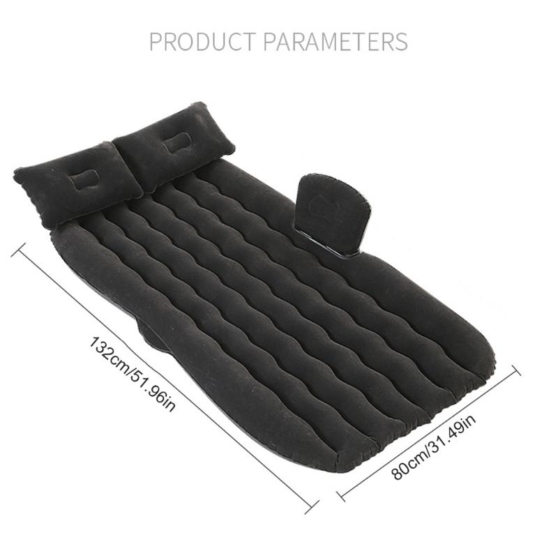 Travel Air Bed T Shape Not Slip Base Body Shape Waves Design Double Layer Leakproof Pad for Car Backseat Children