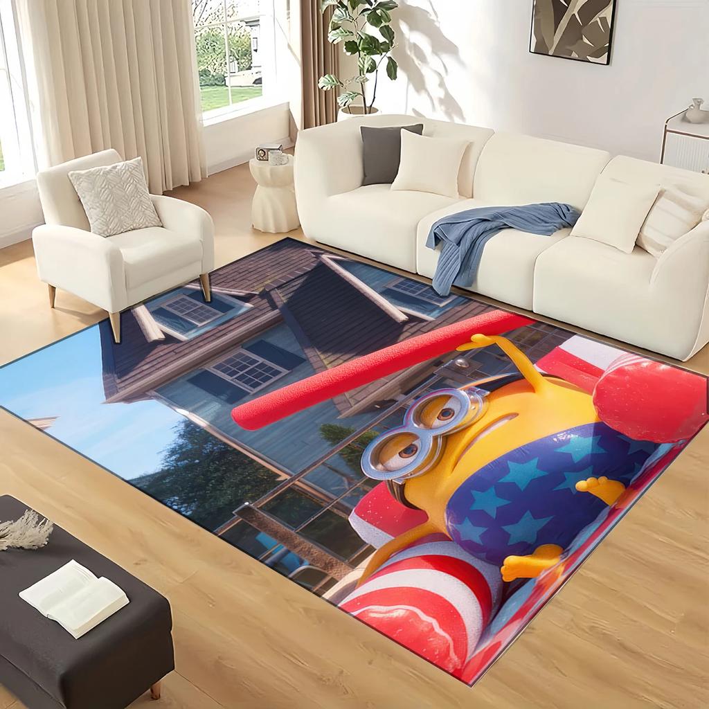 Minions Cartoon Carpet Rug for Living Room Bedroom Home Sofa Decoration,kids Play Non-slip Floor Mat Christmas Gift