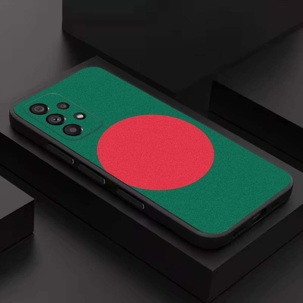 Bangladesh Flag Art For Samsung S 26,25,24,23,22,30,21,10,9,Ultra,Plus,Lite,FE,4,5G Black Soft Case Phone Case SamsungS24plus