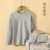 Kids Thermal Underwear Set Fleece Lined Mid-Collar Cotton Sleepwear Boys Girls Winter