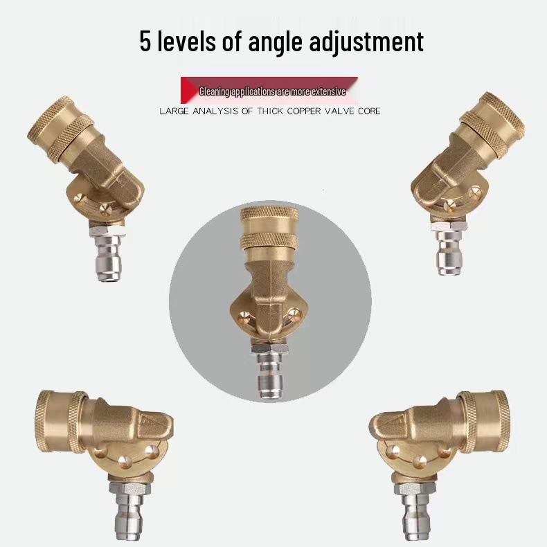 180° Rotating High-Pressure Car Wash Water Gun with 5 Speeds, 1/4 Brass Quick Connector - Cleaning Accessory