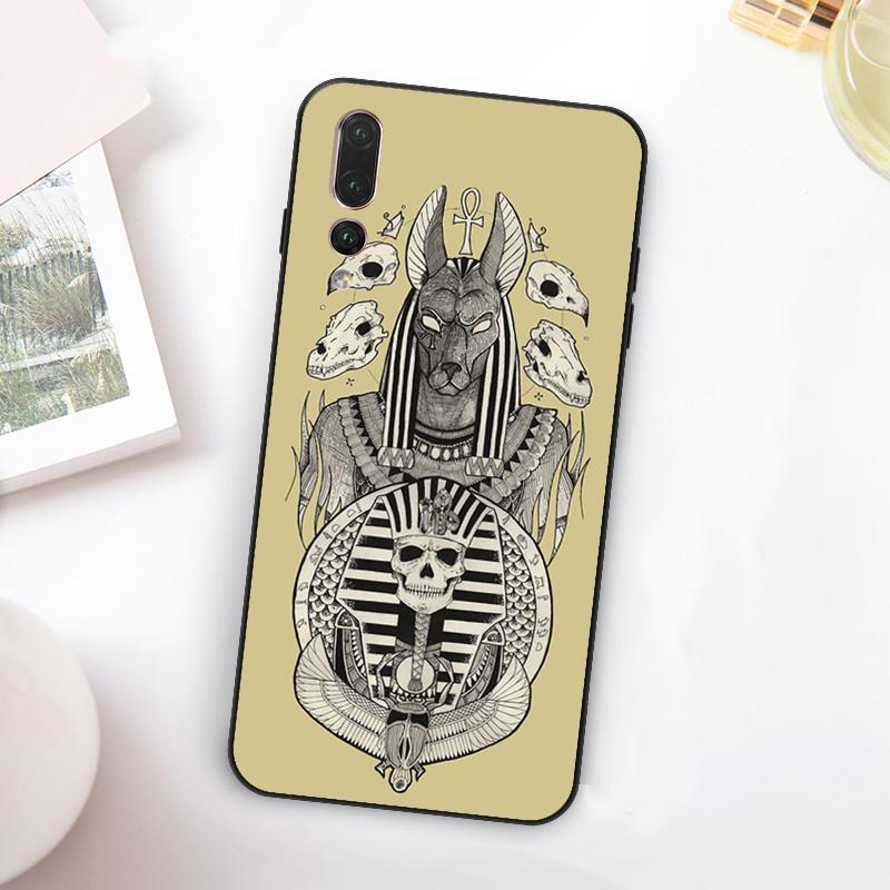 Anubis Egyptian God For Huawei Nova Y60 Y70 Y90 Y72 Y73 Y61 Y91 7i 8i 11i 12i 12s 9 10 SE P20 P30 P40 Lite Case