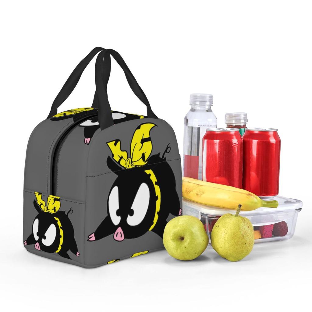 HQ Pig Ranma 12 P-Chan Peechan Insulated Lunch Bag for Women Office Cooler Thermal Food Box Tote Portable Lunch Boxes Container