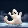 Ghost Plush Pillow Stuffed Toy Cushion Soft Halloween Scene Decor 45cm White
