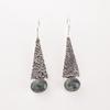 Natural Moss Agate 925 Sterling Silver Jewelry Handmade Earrings 1.9" For Women EE-165-29