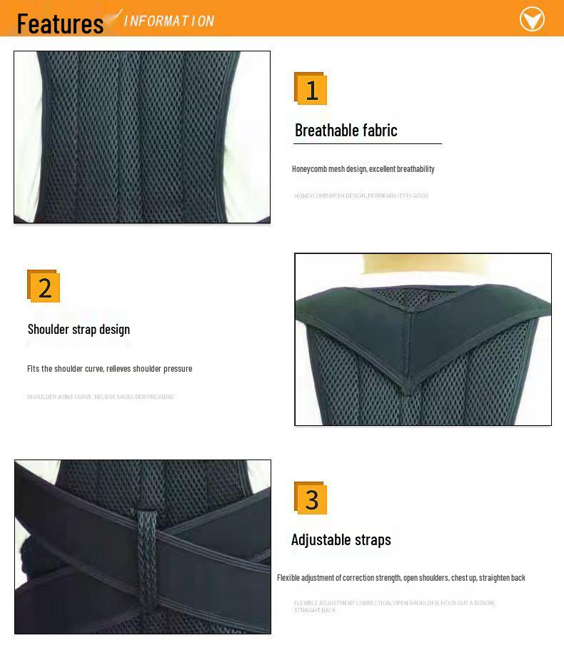 Posture Support and Correction Belt with Reinforced Straps