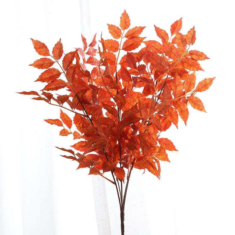 Simulation of green plant leaves, bundle of Lingxiao leaves, wedding bouquet set simulation leaf decoration