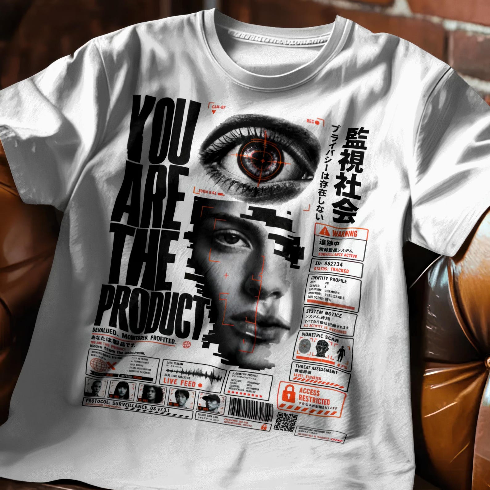 Surveillance tee brings dystopian reality to cyber security nerds. S
