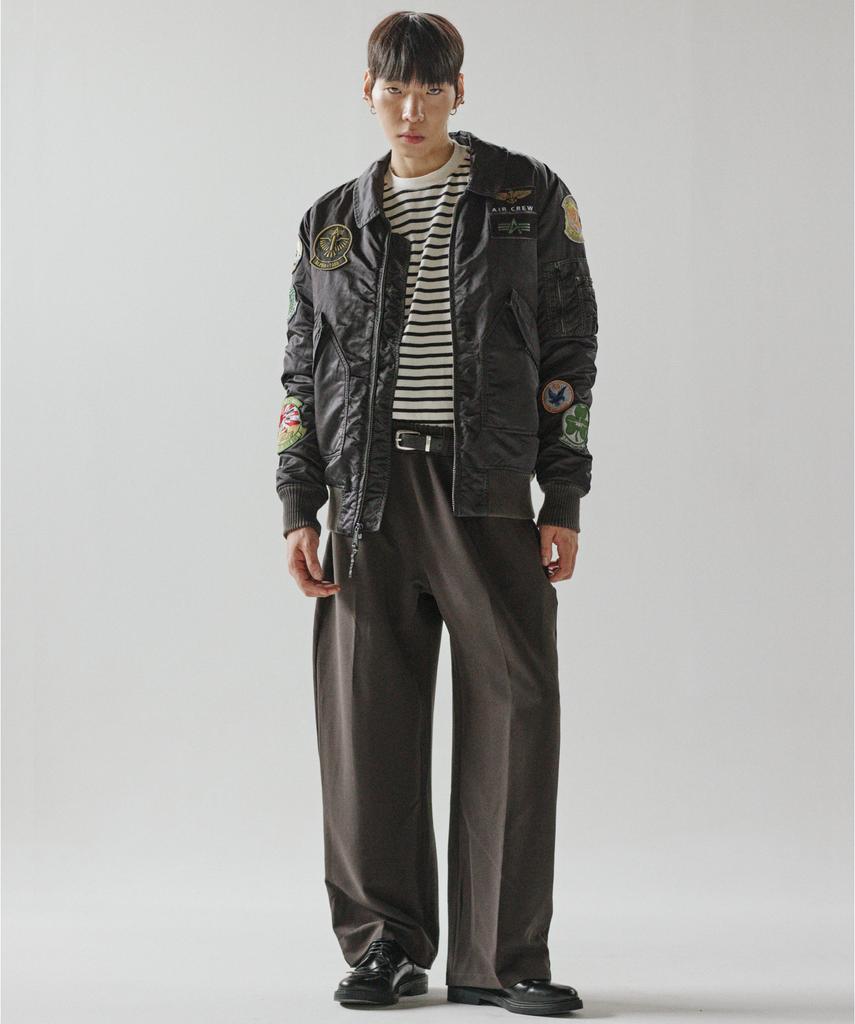 Deoseutoli [Fleece-Lined] Studio Elastic Waist Slacks (Brown)