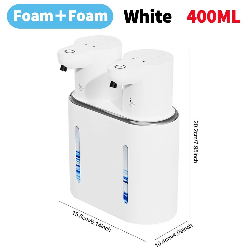 400/380ML Automatic Soap Dispenser Wall Mounted Double Head Washing Pump Machine  Touchless Electric Soap Sanitizer For Bathroom