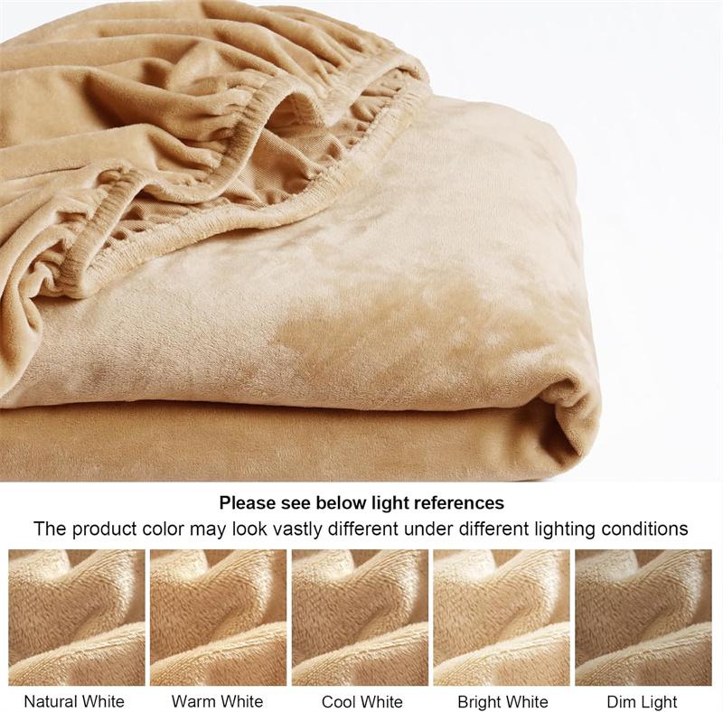 Verdicktes Samt Spannbettlaken Herbst Winter Matratzenbezug Bettschutz Warm Weich Bettlaken King Queen Doppelbettbezug