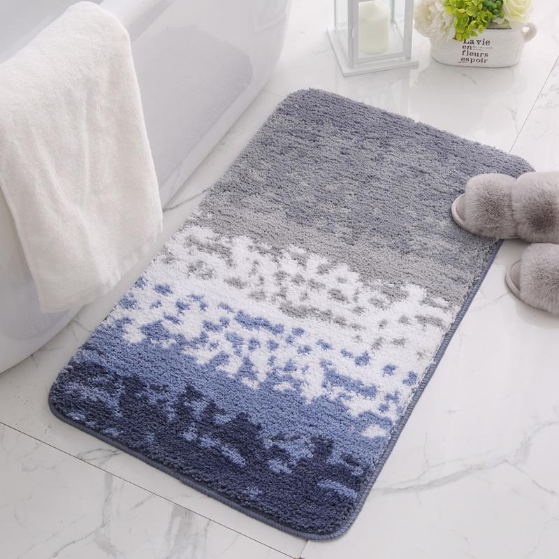 Inyahome Indoor Décor Area Rug for Kitchen Floor Bathroom Rugs Moroccan Vintage Soft and Absorbent Microfiber Bath Mat Non-Slip