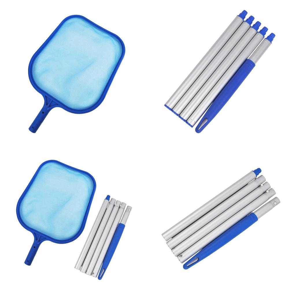 Pool Skimmer Net With Detachable Aluminum Handle For Inground And Above Ground Pools