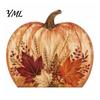 Desktop Decorative Wood Signs Thanksgiving Fall Pumpkin Table Decoration, Rustic Block Wooden Sign, Autumn Vintage Centerpiece Farmhouse Tabletop for