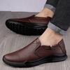 Fashion Genuine Leather Mens Loafers Non Slip Walking Flats Breathable Outdoor Slip On Casual Shoes Male Driving Sneakers Business Shoes