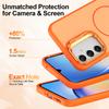 KEYSION Matte Skin Feel Lens Stand Phone Case for Samsung A54 5G A34 A14 4G 5G Magnetic Shockproof Back Cover for Galaxy A04S