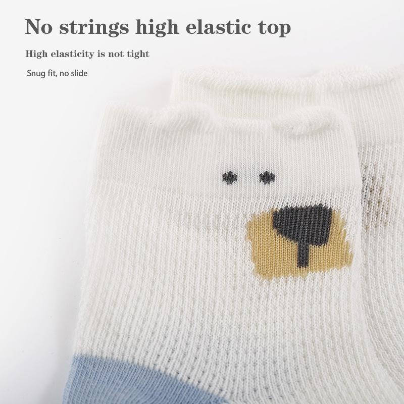 4 Paare/Lot Sommer Babysocken Dünnes Netz Atmungsaktiv Kinder Socken Cartoon Weiche Baumwolle Neugeborenen Socken Für Mädchen Und Jungen