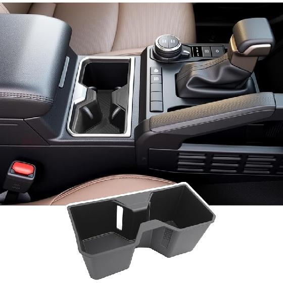 Upgrade Cup Holder Erts For 2014-2024 Toyota 4Runner Center Console Cupholder Coaster Liner Replaces Mat For 4 Runner Interior Accessories
