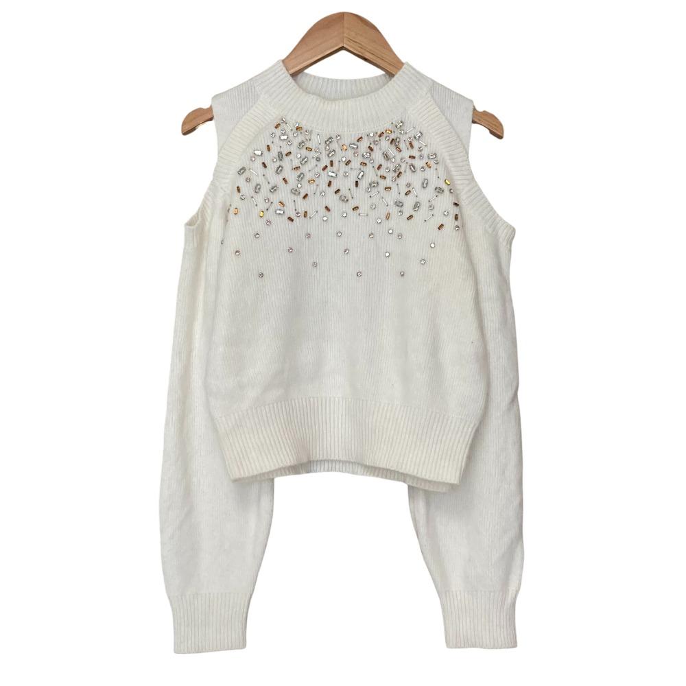 [Used] Good Condition 24AW LILY BROWN CANDY STOCK Layered Bijou Knit Free Off-White Women s Luxs Brand Used Clothes Luxe