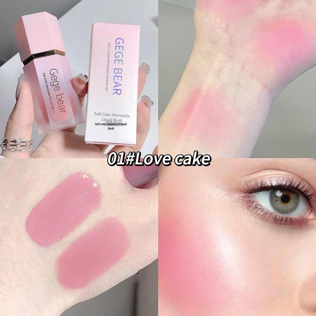 Gegebear Kleiner Bär Weiche Farbe Transluzentes Puder Flüssiger Rouge - Vitalität, Natürlicher Look, Aufhellender Rouge.