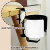 AD23-Desk Cup Holder Table Universal Adjustable Pgraded Arm Clamp Nonslip Storage Rack Clip On Coffee Bottles With Hook