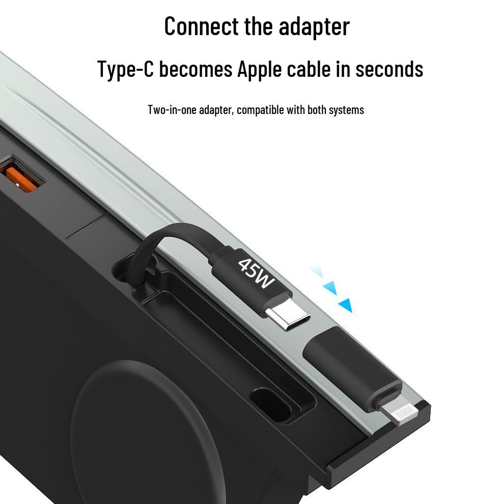 Tesla Model 3/Y Sliding Cover Dustproof Expansion Dock with 45W PD Fast Charging