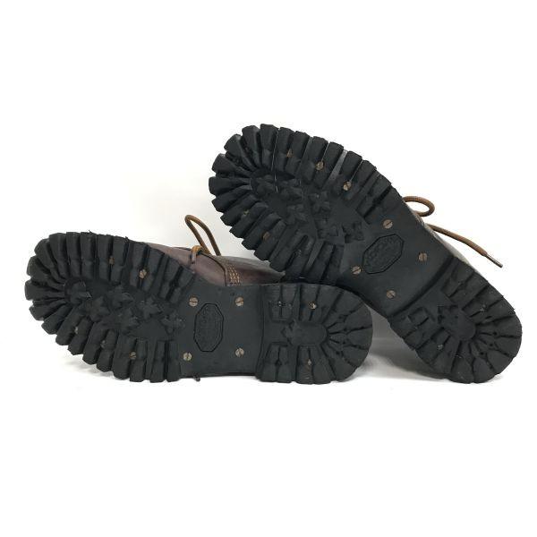 montagna vibram Heavy Duty Leather Trekking Boots Brown Size 6 (24.5-25.0cm) Vintage(USED)