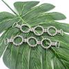 10pcs  Circular Crystal Rhinestone Chain Bikini Connection Buckle, Suitable For Clothing/Beach Wear/Wedding Decoration