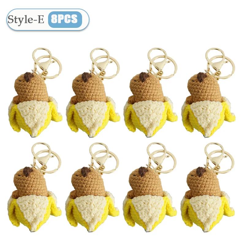 1-10PCS Capybara Crochet Doll Ornament Crochet Positive Energy Dolls Handmade Toy Desk Office Room Decoration Christmas Gifts