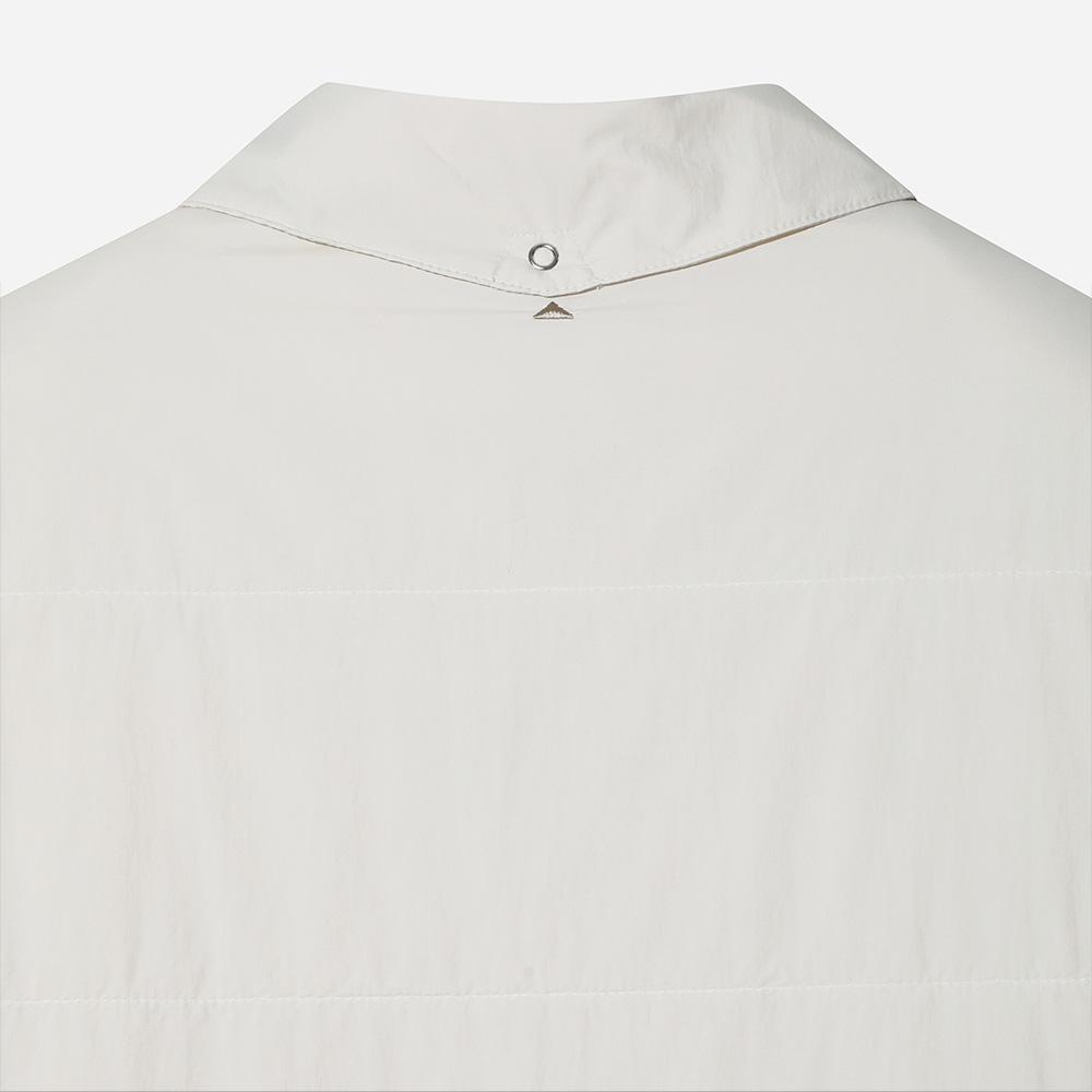 DOD Fleece-Lined Quilted Shacket (White)
