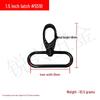 Zinc Alloy Black Dog Buckle E-coating Metal Plate Hook for Bag Strap Webbing