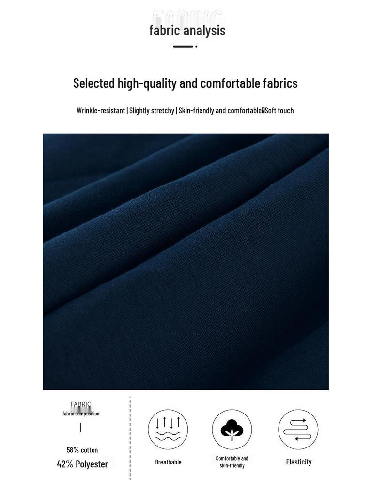 Calças Esportivas Retas com Forro de Fleece Azul Escuro para Meninas do Ensino Fundamental - Uniforme Escolar Primavera/Outono