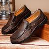 Ręcznie robione męskie buty casualowe z zamszu, wygodne i oddychające mokasyny, męskie buty biznesowe płaskie, buty do jazdy