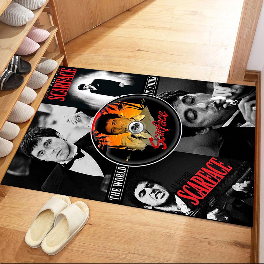 Scarface: Power And Corruption Square Rugs Are a Great Choice for Living Rooms, Bedrooms, Home Décor, and As Gifts.