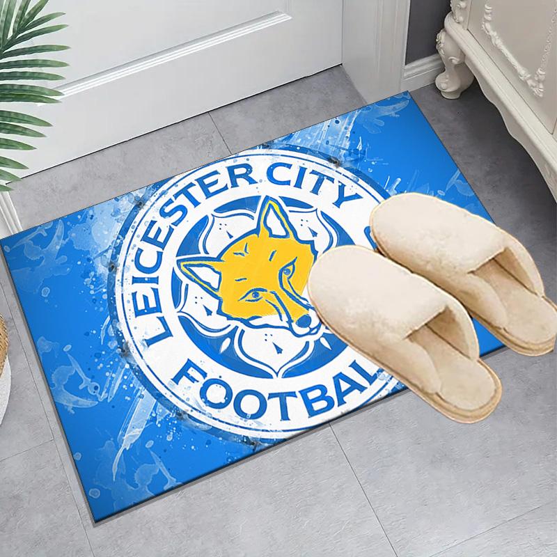1PC Leicester Football Club Crest Floor Mat for Living Room, Game Rooms, Office, Bedroom, Office Floor Mat Playful Design, Christmas fan gifts