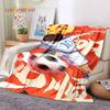 Cartoon Captain Tsubasa Fußball Weiche Flanelldecken, Überwurfdecke Bequeme Decke für Picknick Betten Sofa Zuhause Schlafzimmer Geschenke