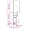 VidaXL Armoire d'apothicaire vieux bois 40x41x144,5 cm bois ingénierie, coffre d'apothicaire, meuble d'apothicaire, coffre à 3309643