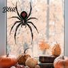Seasonal Glass Window Covers Halloween Spider Static Clings PVC Waterproof Web Decals Creative Home Decor Gifts Removable Spooky Stickers for Indoor