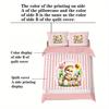 3pcs King Easter Cartoon Chicken Print Pattern Theme Duvet Cover Set, Queen, King, Double Bed, for Home,Hotel, Gift for Girl