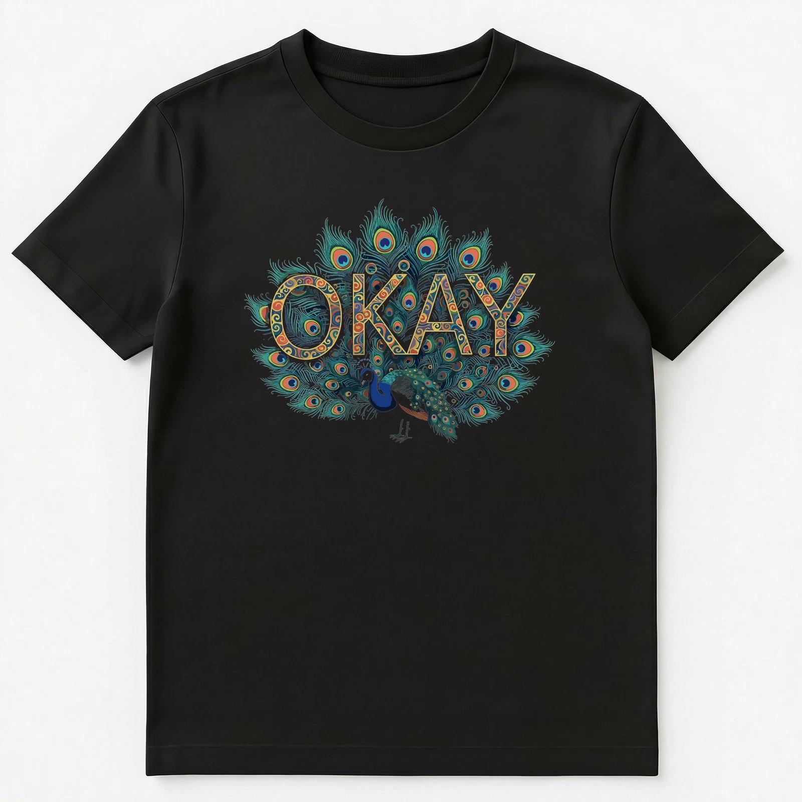 

Peacock Wordplay Animal Okay Unisex T-Shirt L