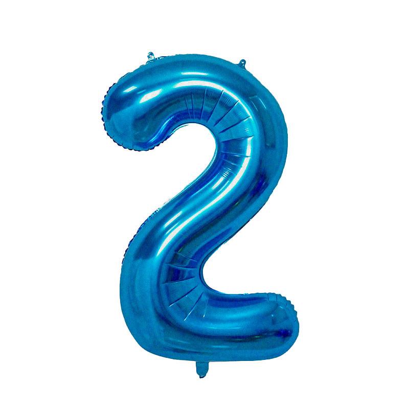 32-Inch Gradient Color Aluminum Foil Number Balloons - US Version