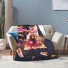 Outer Space Pizza Cat Rainbow Laser Taco Blankets Wool Throw Blanket Bedding Decoration Lightweight Bedspreads Multi-function