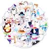 50 Cute Cartoon Little Ghost Stickers Kids Reward Stickers White Ghost Stickers