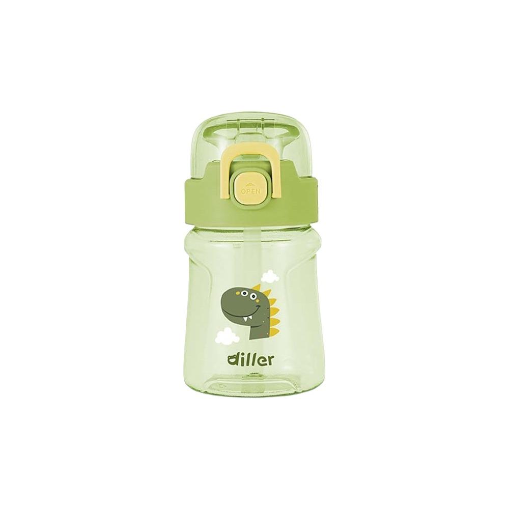 

Transparent Suction Cup Cartoon Dinosaur Water Bottle Crossbody Clear Tumbler Kids 400ML
