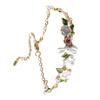 Fashion Statement Wristchain Rabbits and Flower Pendant Hand Chain Adjustable Wristband Accessory for Casual Outfits